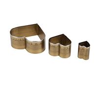 Phefop Fustella per Pelle 3 Pezzi, Punzone in Acciaio per Artigianato in Pelle Fai-da-te per Modelli Ed Etichette, con Tagliente Finemente Molato per Cartone e Artigianato (a forma di cuore)