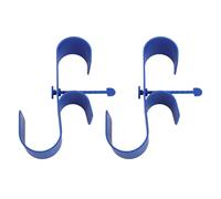 Phefop Ganci per Recinzione per Piscina da 2 Pezzi, Porta Attrezzi per Piscina in Plastica di Grandi Dimensioni per Tubi e Scope, Ganci per Attrezzature per Preforati, Organizer a Bordo a