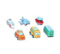 Phefop Giocattoli per Veicoli Modello di Trasporto dei Cartoni Animati, Modelli di Aerei per Barche per Auto in Plastica in Lega per Bambini Che Imparano e Si Divertono Sopra i 3 Anni