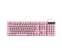 Phefop I giochi di illuminazione di cottura a 104 pulsanti sono tasti multimediali per computer portatile da ufficio, design ergonomico per i giocatori, XP / 7/8 /, materiale ABS (PINK)