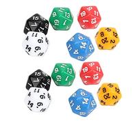 Phefop Insegnamento a 20 Set di Dadi in Plastica Sempty per L'allenamento dei Giochi da Tavolo, 6 Colori di Operazione Matematica Dice per Bambini e Scenari di Insegnamento Digitale