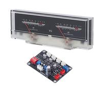 Phefop Kit Completo VU Meter, Indicatore di Livello PCB ABS con Scheda Driver 500uA Retroilluminazione Bianca Display Reattivo da 2,8 a 3,8 V per Studio Stereo per Auto Home Theater Fai da Te