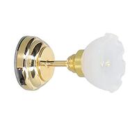 Phefop Lampada a Cupola da Polso a 1/12 Fiori di Design Squisito Mini Luce per la Casa Sogno Decorazione Sogno Decorazione il Soggiorno di Vetro Metallico