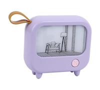 Phefop Lampada da Notte per Pittura, Lampada da Comodino a Forma di TV Portatile in ABS con 2 modalità di Luce, Ricaricabile Tramite USB 500mAh, Luce Bianca Calda, Decorazione da Tavolo per la