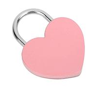 Phefop Lucchetto per Scrigno del Tesoro, Lucchetto in Metallo a Forma di Cuore per Portagioie e Sicurezza per Diario, Mini per Zaini e Borse (PINK)