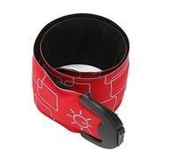 Phefop Luci da Polso di Sicurezza a LED, Fascia da Braccio Regolabile in 3 modalità Ricaricabile Tramite USB con Lamiera di Acciaio Morbido, per la Corsa Notturna in Bicicletta con Cani (Rosso)