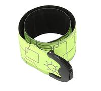 Phefop Luci da Polso di Sicurezza a LED, Fascia da Braccio Regolabile in 3 modalità Ricaricabile Tramite USB con Lamiera di Acciaio Morbido, per la Corsa Notturna in Bicicletta con Cani (Green)