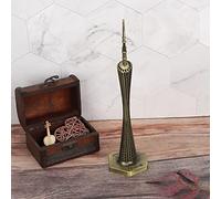 Phefop Modello Torre in Bronzo Torre Canton Decorativa Replica di Edificio 25 X 7 Cm Espositore Artigianale in Metallo per Soggiorno Mobile TV, Scrivania, Scaffale per Collezionisti e Decorazioni