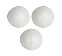 Phefop Palle in Pelle Leggera e Giocolosa Comodamente con Balletto per Principianti e Professionisti, Accessori in Pelle Portatile, 3 Pezzi Rossi/Gialli/Blu Attrezzatura/per Divertimento (White)