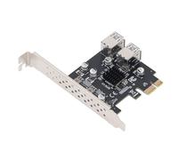 Phefop PCI E 1x A 4 Slot USB 3.0 -Adapter Stabile 5 Gbps Velocità per Casi Compatti