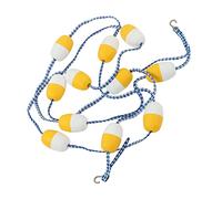 Phefop Polca di Nuoto Sicurezza Divisore con Corda con Filo Float in PVC Line, Articolo da 16,4 Piedi per Piscina Interna, Diametro del Galleggiante da 2,8 Pollici, Peso 24,7 Once,