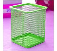 Phefop Porta della Penna a Maglie, Rack di Archiviazione Desktop per Penne - Organizzatore in Metallo Elegante e Resistente, Progettato Elegantemente per la Scrittura e gli (verde quadrato)