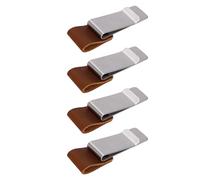 Phefop Portapenne per Notebook da Viaggio Confezione da 4 Portapenne in Pelle retrò con Clip in Acciaio Inossidabile 8 X 3 X 2 Cm Passante per Matita Rimovibile per Utenti di Journal Planner Diario