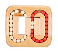 Phefop Puzzle di Assemblaggio e Districamento Puzzle Fidget Gioco di Memoria Ed Equilibrio per Adulti Bambini Anziani 11,3 X 12,5 X 2 Cm Palla Labirinto in Legno Giocattolo Sblocca Luban Lucchetto