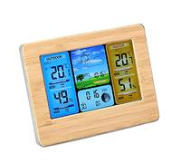 Phefop Stazione Meteorologica Digitale LCD con Termometro e Monitor di umidità Wireless per Interni Ed Esterni (#1)