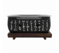 Phefop Stufa a Carbone Giapponese, Stufa Alcolici per Alcol in Forno di Carbone con Rete in Acciaio Inossidabile e Pallet in Legno Isolato per Grigio da All'aperto