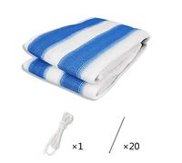 Phefop SunMade Net PE Heat Traspirante per la Privacy Impermeacy in Tessuto da tonalità Netta 0,9x5 M, Leggero e Durevole, antiaging. Stabilizzatori, Proteggere Piante, Animali (Blue White)