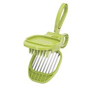 Phefop Taglia Banane e Fragole, Affetta Frutta con Lame in Acciaio Inossidabile ABS per Frutta e Verdura Morbida, con Design Lavabile in Lavastoviglie per Ciotole di Frullati e Snack (GREEN)