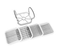 Phefop Tagliapatate 5 in 1 con 4 Lame Intercambiabili, Trita Patatine Fritte e Affetta Frutta in Acciaio Inossidabile, Tagliapatate Ergonomico a Spinta Manuale per Patatine Fritte Fatte