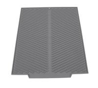 Phefop Tappetino di Scarico per Bancone della , 48,5 X 40,5 Cm Tappetino per Asciugare i Piatti in Silicone, a Prova di Perdite, per Verdure, Lavello, Frigorifero, Rivestimento per (GREY)