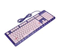 Phefop Tastiera per Computer Tastiera Cablata USB Colorata Silenziosa 104 Tasti QWERTY Design Ergonomico e Sottile con Profilo Impermeabile per Bambini Home Office Gaming Rosa 45,5 X 14,7 Cm (#3)