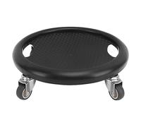 Phefop Tavola per Esercizi Addominali, Attrezzatura per Allenamento con Ruota Girevole a 360 Gradi per Palestra di Casa, con 4 Rulli e Cuscinetti Silenziosi, Carico Massimo 150 Kg (BLACK)
