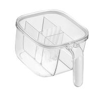 Phefop Vasi per Condimenti, Materiale PET, Organizza le Tue Spezie con una Scatola a Scomparti Trasparente, Soluzione di Conservazione Multiuso per la Casalinga (WHITE)