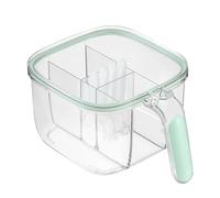 Phefop Vasi per Condimenti, Materiale PET, Organizza le Tue Spezie con una Scatola a Scomparti Trasparente, Soluzione di Conservazione Multiuso per la Casalinga (verde chiaro)