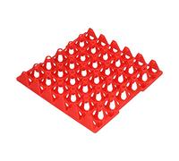 Phefop Vassoi per Uova in Plastica Impilabili da 5 Pezzi, Cartoni per Uova Durevoli per Organizzare 30, Perfetti per gli Agricoltori Domestici e i Trasporti (rosso)