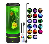 PHEJIE Lampada a forma di medusa con telecomando da 11,5", 17 colori RGB, modalità di cambio automatico, luce notturna per bambini e adulti, perfetta per camera da letto, asilo nido e relax