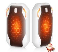 PHEJIE Scaldamani Elettrico, 2 Pack Scaldamani Ricaricabile Portatile, 3 Livelli di Temperatura da 40-55°C,6000mAh Scaldamani Ricaricabile Unisex per Interni Esterni Golf Campeggio Regali Invernali