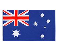 PHENO FLAGS Bandiera Australia 90x150cm - australiana - resistente alle intemperie - con occhielli in ottone - 100% poliestere - cuciture doppie robuste e colori vivaci - per gli amanti delle bandiere