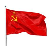 PHENO FLAGS Bandiera dell’Unione Sovietica - bandiera sovietica 90 x 150 cm con occhielli in ottone - bandiera resistente per pennone - 100% poliestere