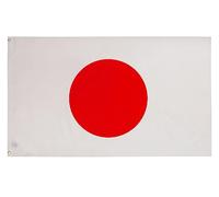 PHENO FLAGS Bandiera Giappone 90x150cm - giapponese - resistente alle intemperie - con occhielli in ottone - 100% poliestere - cuciture doppie robuste e colori vivaci - per gli amanti delle bandiere