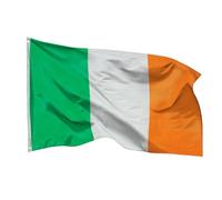 PHENO FLAGS Bandiera Irlanda 90x150cm - irlandese - resistente alle intemperie con occhielli in ottone - 100% poliestere - cuciture doppie robuste e colori vivaci - per gli amanti delle bandiere