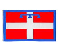 PHENO FLAGS Bandiera piemontese, 90 x 150 cm, resistente alle intemperie, con occhielli in ottone, 100% poliestere, cuciture doppie robuste e colori vivaci