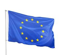 PHENO FLAGS Bandiera Premium Europa 90x150 cm - estremamente resistente alle intemperie - occhielli in metallo - tecnologia di sigillatura speciale - orlata doppia - colori brillanti e vivaci