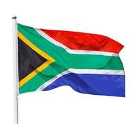 PHENO FLAGS Bandiera Sudafrica 90x150cm - sudafricana - resistente alle intemperie con occhielli in ottone - 100% poliestere - cuciture doppie robuste e colori vivaci - per gli amanti delle bandiere