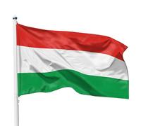PHENO FLAGS Bandiera Ungheria 90x150cm - ungherese - resistente alle intemperie con occhielli in ottone - 100% poliestere - cuciture doppie robuste e colori vivaci - per gli amanti delle bandiere