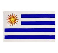 PHENO FLAGS Bandiera Uruguay 90x150cm - uruguaiana - resistente alle intemperie con occhielli in ottone - 100% poliestere - cuciture doppie robuste e colori vivaci - per gli amanti delle bandiere