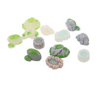 PHENOFICE 1 Set di Mini Rocce di Muschio per Acquario e pozzo - Pietre Decorative Micro-Paesaggio per Acquario - Pietre di Muschio fosforescenti per Giardino delle Fate, Ornamento Decorativo