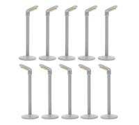 PHENOFICE 10 modelli di lampioni in miniatura - Mini lampioni per case delle bambole, modelli di lampioni, villaggio, lanterna, palo, micro paesaggio, accessori fai da te per giardini fatati