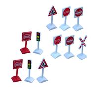 PHENOFICE 11 Giocattoli Educativi per Indicatori Stradali Miniatura per Insegnare Sicurezza e per Scenari e Apprendimento Precoce