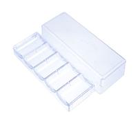 PHENOFICE 1pezzi Scatola Organizzatrice Per Chips Mahjong Trasparente Con Scomparti Classificati Contenitore Per Piccoli Oggetti Facile Accesso e Resistenza