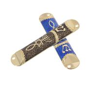 PHENOFICE 2 Pezzi Custodia Decorativa per Mezuzah per viaggiatori Fede ebraica Rotolo di benedizione Accessorio per la Protezione dello stipite della Porta di casa Rituali all'aperto Mezuzah
