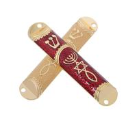 PHENOFICE 2 Pezzi Custodia Decorativa per Mezuzah per viaggiatori Fede ebraica Rotolo di benedizione Accessorio per Protezione stipite Rituali all'aperto Mezuzah