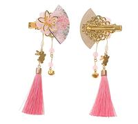 PHENOFICE 2 Pezzi Tornante Signora Mer Nappa Lungo Piccolo Accessori Per Mollette Per Fermaglio Per Per Ragazze Vale a Dire Rosa