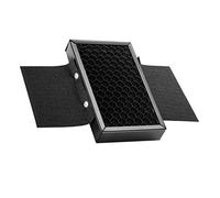 PHENOFICE 3 Pz Astuccio Per Penna a Forma Di Mela Riflettore a Griglia a Nido D'ape Riflettore Softbox Controllo Della Luce a Nido D'ape Riflettore Ombrello Softbox Black Scocca in Metallo