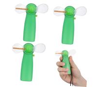 PHENOFICE 4 pezzi Mini Ventilatore da Tavolo LED Multicolore Batteria Assente Portatili Silenziosi per Ufficio e Casa Ventola Manuale Leggera e Sicura con Pattern Luminosi Colore Casuale