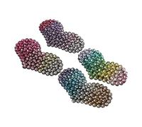 PHENOFICE 8 Pezzi Fermagli Capelli Cuore con Strass Clip Cuore in Metallo Leggero e Sicuro con Sfumature Colorate Accessori per Bambine Ragazze e Neonate per Acconciature Quotidiane